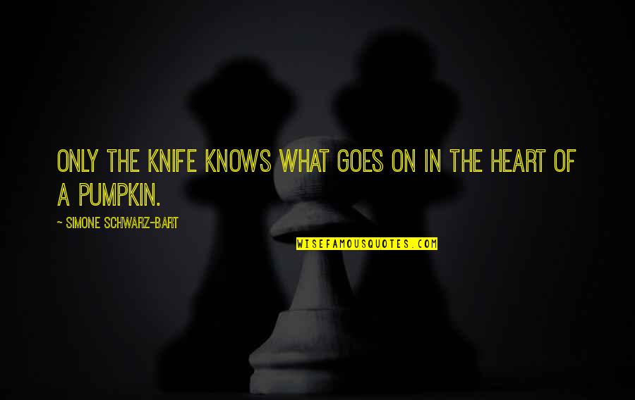 Record Keeping Quotes By Simone Schwarz-Bart: Only the knife knows what goes on in