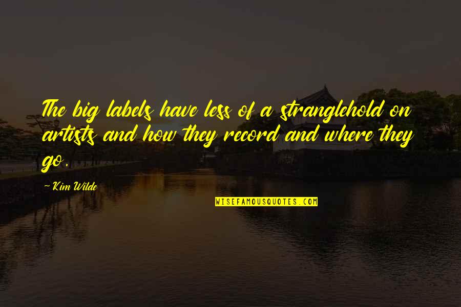 Record Labels Quotes By Kim Wilde: The big labels have less of a stranglehold