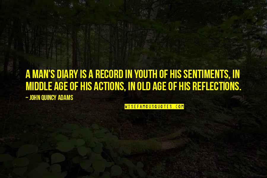 Record Of The Youth Quotes By John Quincy Adams: A man's diary is a record in youth