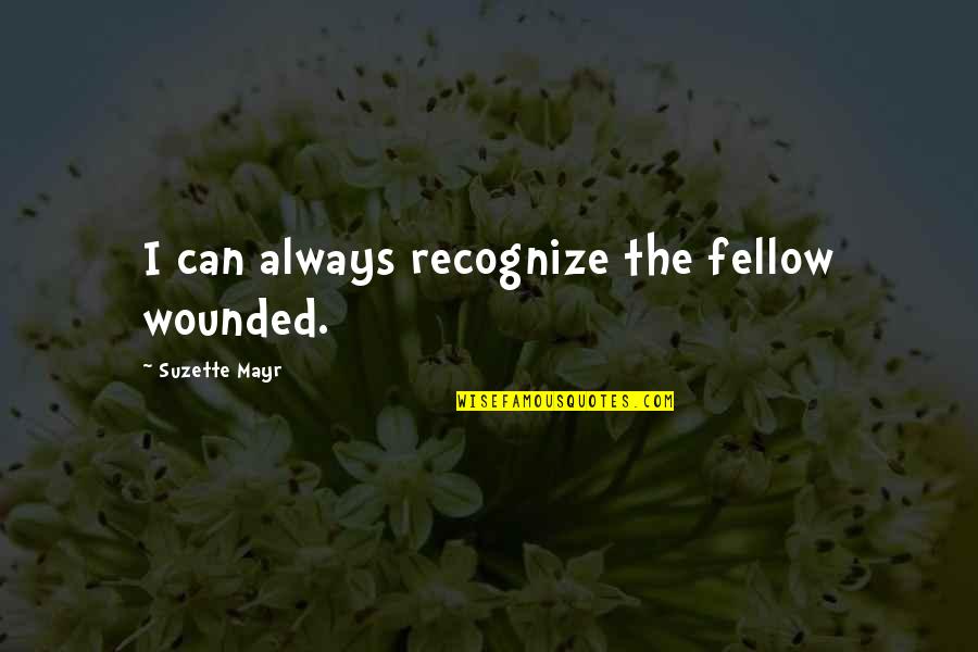 Recovery And Healing Quotes By Suzette Mayr: I can always recognize the fellow wounded.