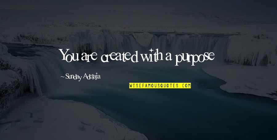 Recovery Na Quotes By Sunday Adelaja: You are created with a purpose Recovery Na Quotes By Sunday Adelaja: You are created with a purpose