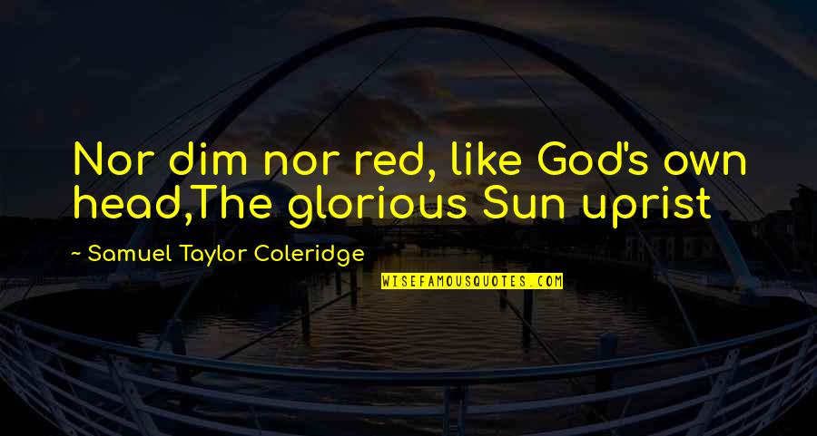 Red Dawn 2 Quotes By Samuel Taylor Coleridge: Nor dim nor red, like God's own head,The