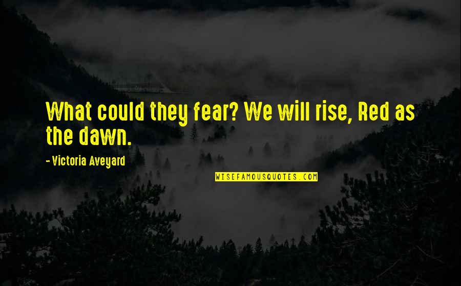 Red Dawn 2 Quotes By Victoria Aveyard: What could they fear? We will rise, Red