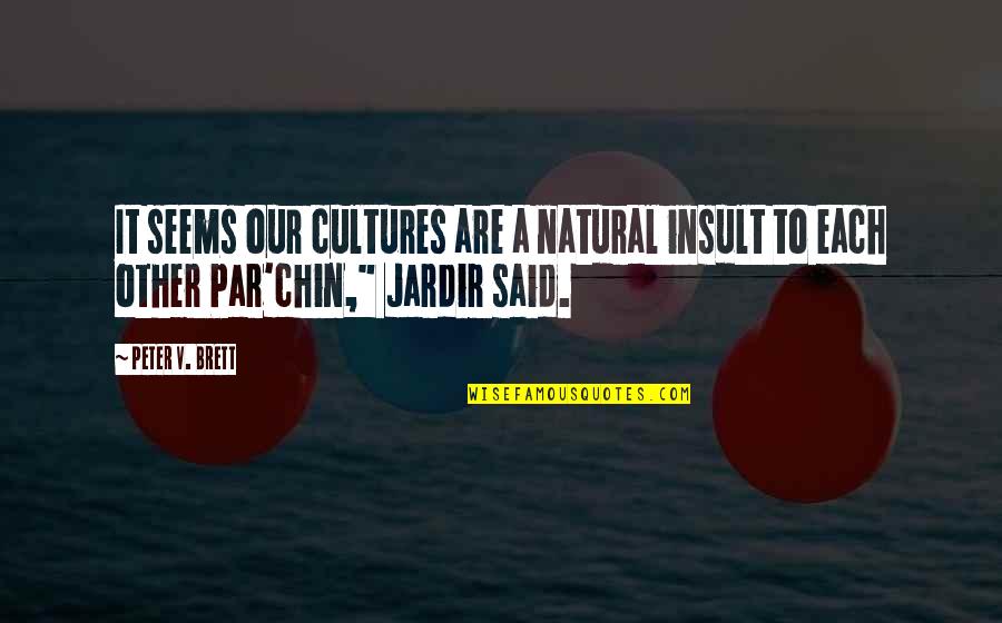 Red Leaves Quotes By Peter V. Brett: It seems our cultures are a natural insult