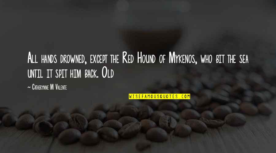 Red M&m Quotes By Catherynne M Valente: All hands drowned, except the Red Hound of