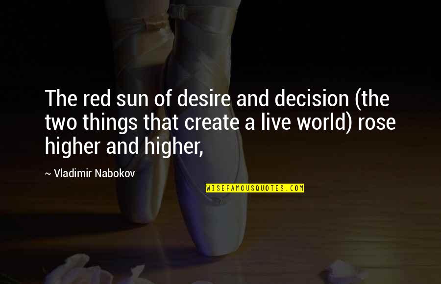 Red Rose Quotes By Vladimir Nabokov: The red sun of desire and decision (the