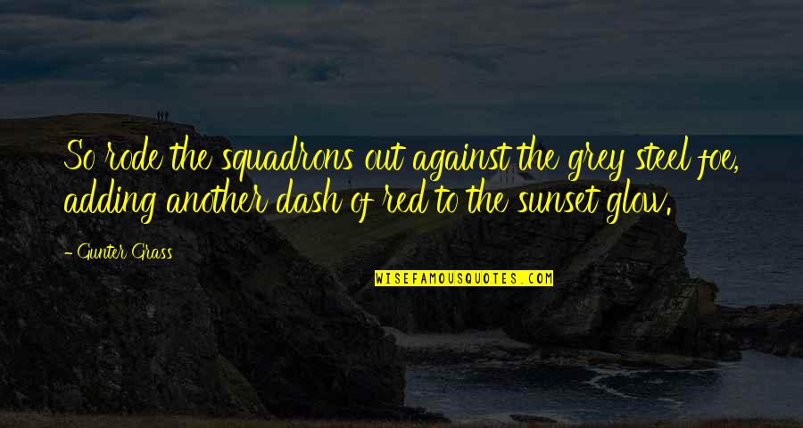 Red Sunset Quotes By Gunter Grass: So rode the squadrons out against the grey
