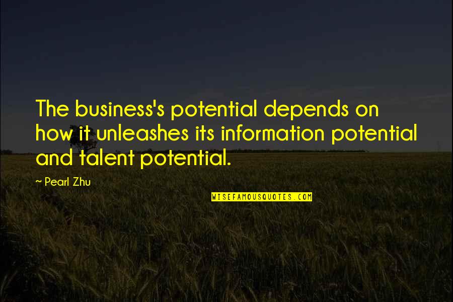 Red White And Blue Quotes By Pearl Zhu: The business's potential depends on how it unleashes Red White And Blue Quotes By Pearl Zhu: The business's potential depends on how it unleashes