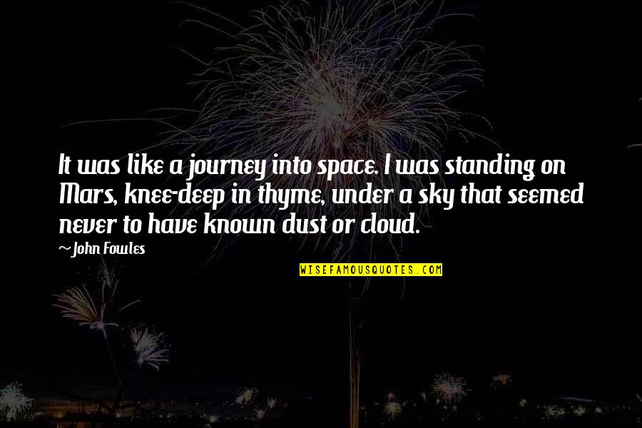 Redcliffe Elementary Quotes By John Fowles: It was like a journey into space. I