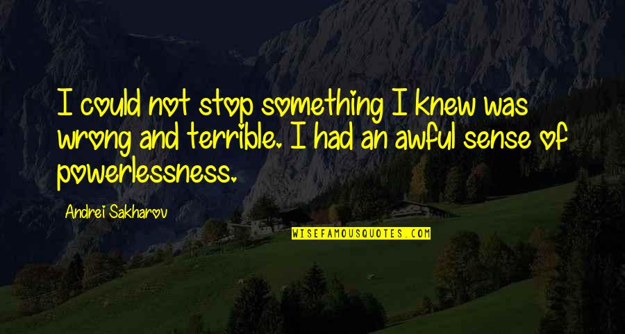 Reddit Lyric Quotes By Andrei Sakharov: I could not stop something I knew was Reddit Lyric Quotes By Andrei Sakharov: I could not stop something I knew was