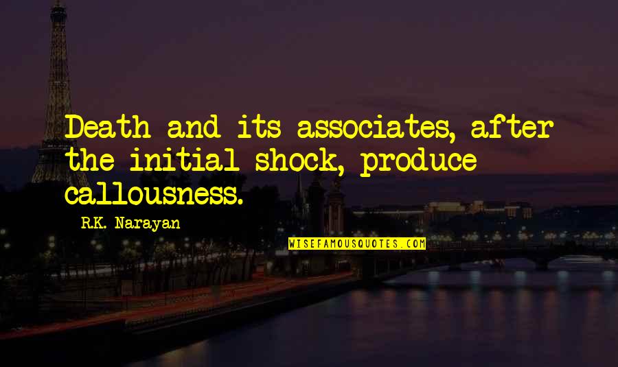 Redecker Dust Quotes By R.K. Narayan: Death and its associates, after the initial shock,