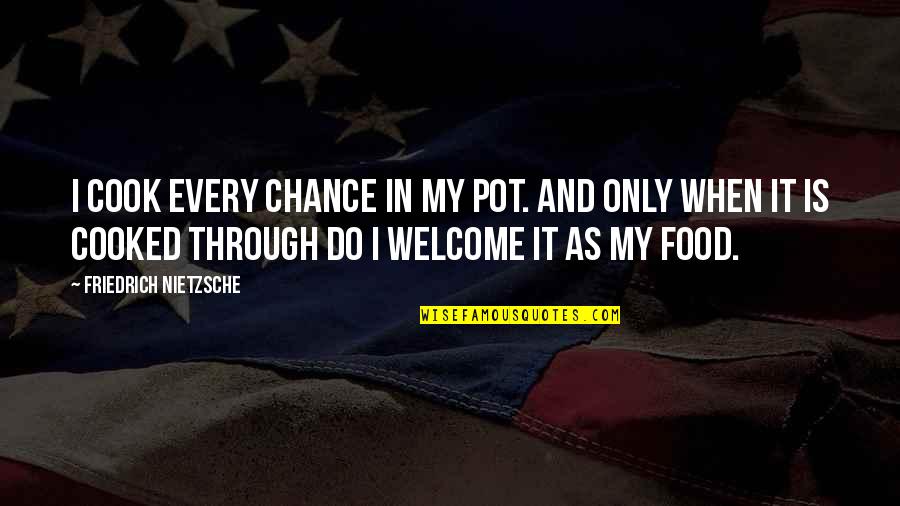 Redelinghuys Quotes By Friedrich Nietzsche: I cook every chance in my pot. And