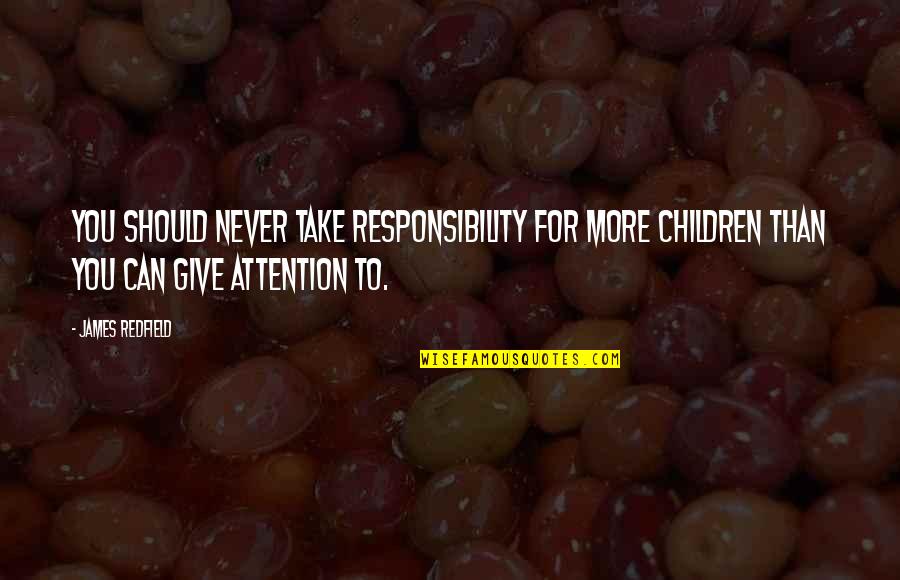 Redfield Quotes By James Redfield: You should never take responsibility for more children Redfield Quotes By James Redfield: You should never take responsibility for more children