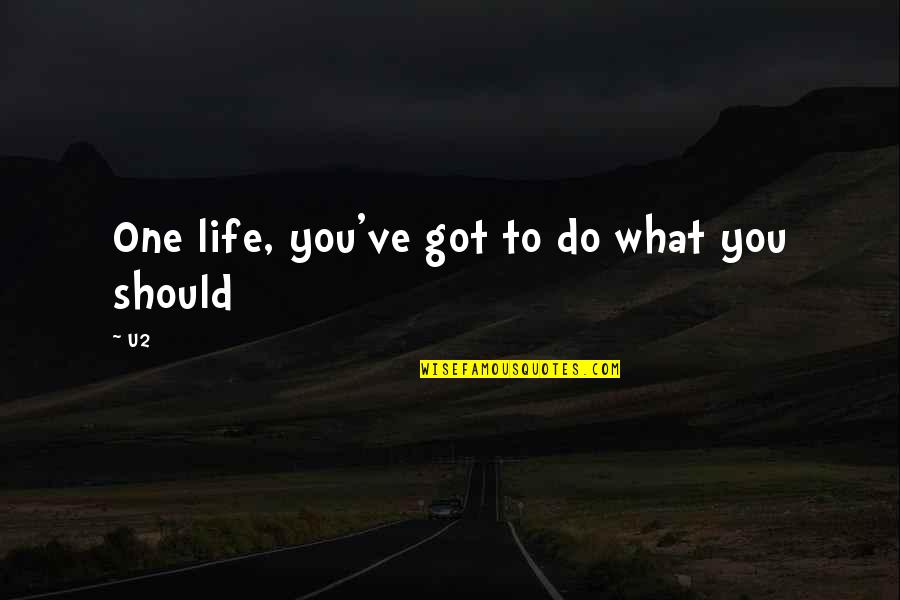 Redgie Ewoldt Quotes By U2: One life, you've got to do what you