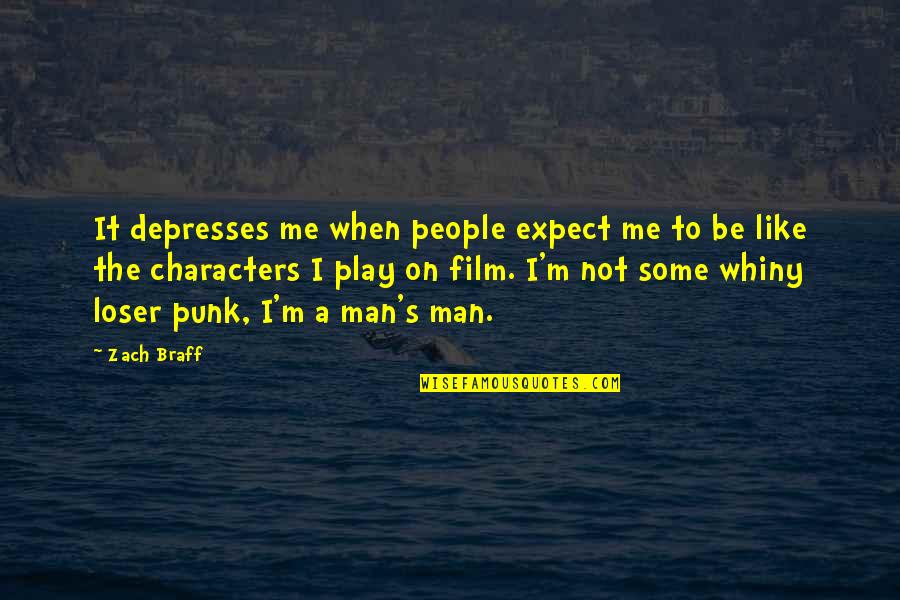 Redjep Iverik4 Quotes By Zach Braff: It depresses me when people expect me to