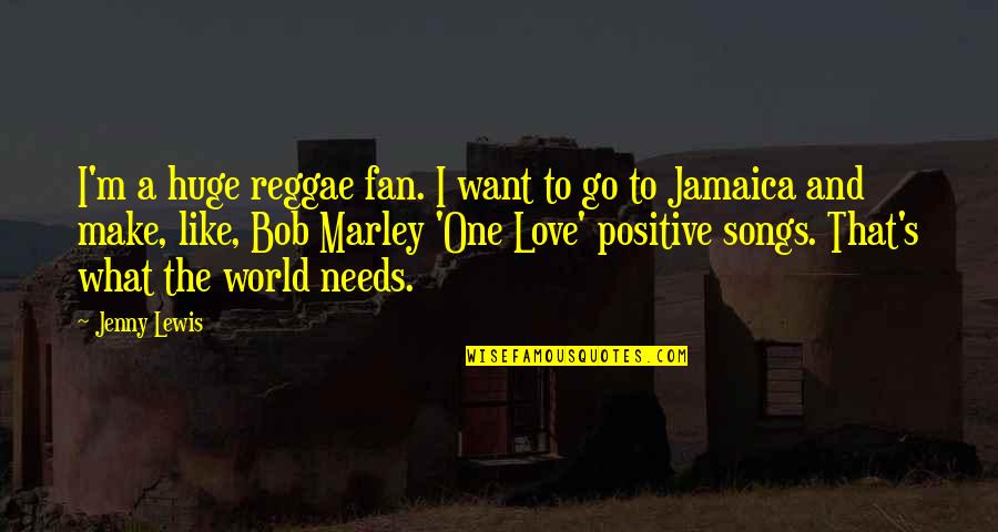 Redleaf Real Estate Quotes By Jenny Lewis: I'm a huge reggae fan. I want to