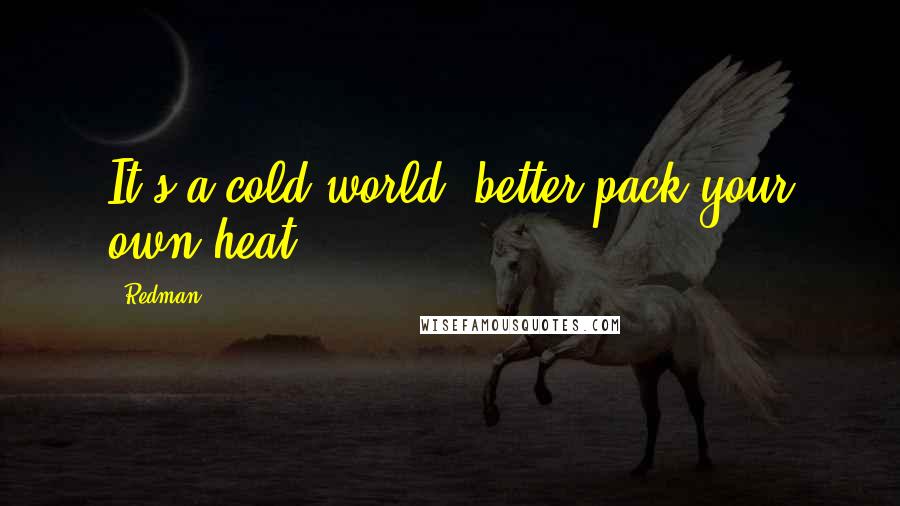 Redman quotes: It's a cold world, better pack your own heat.
