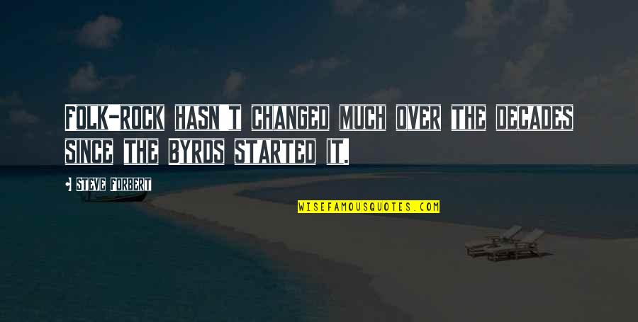Redmine Textile Quotes By Steve Forbert: Folk-rock hasn't changed much over the decades since