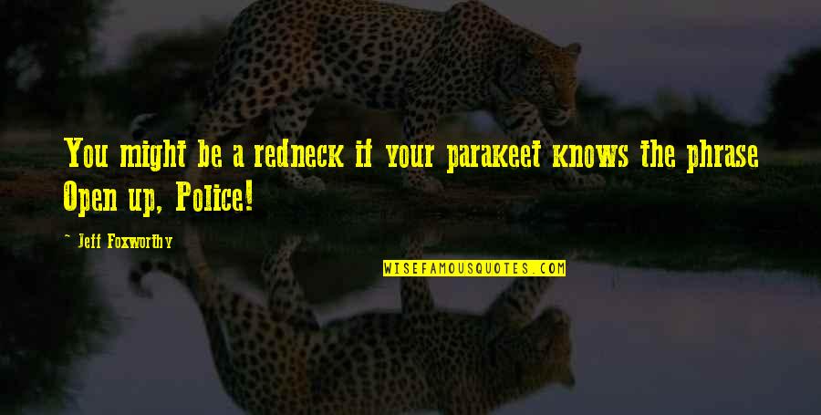 Redneck Quotes By Jeff Foxworthy: You might be a redneck if your parakeet