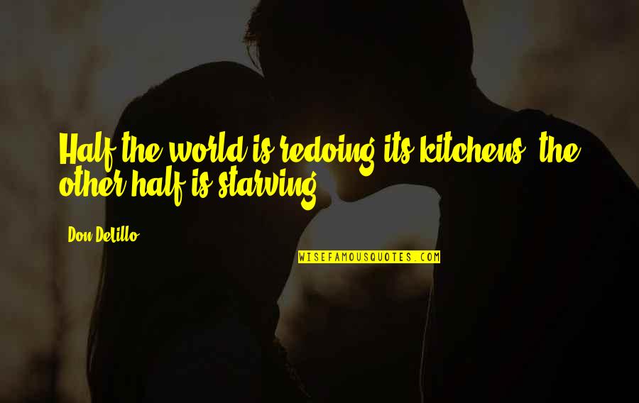 Redoing Quotes By Don DeLillo: Half the world is redoing its kitchens, the