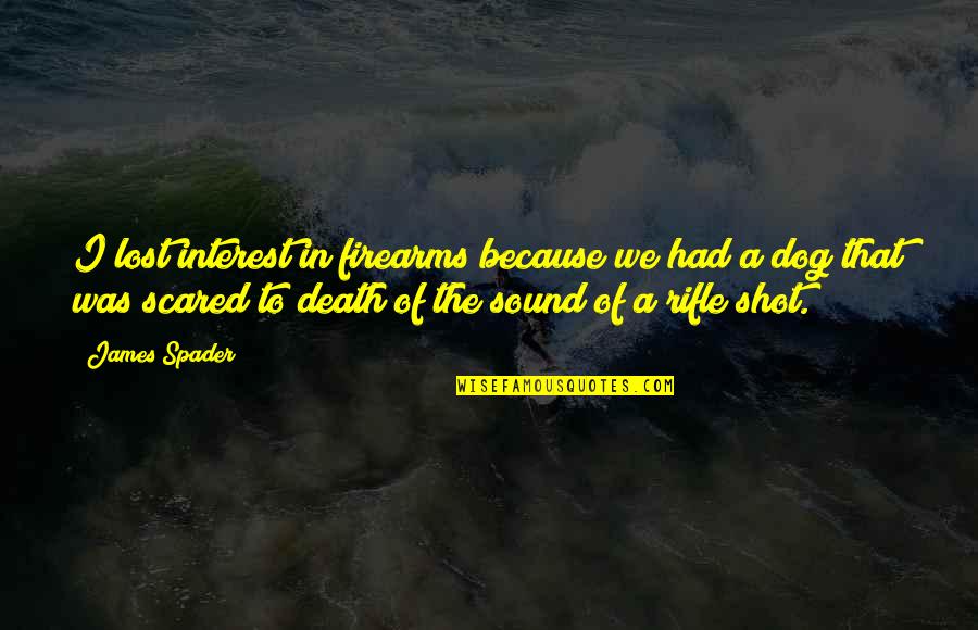 Redoubts At Yorktown Quotes By James Spader: I lost interest in firearms because we had Redoubts At Yorktown Quotes By James Spader: I lost interest in firearms because we had