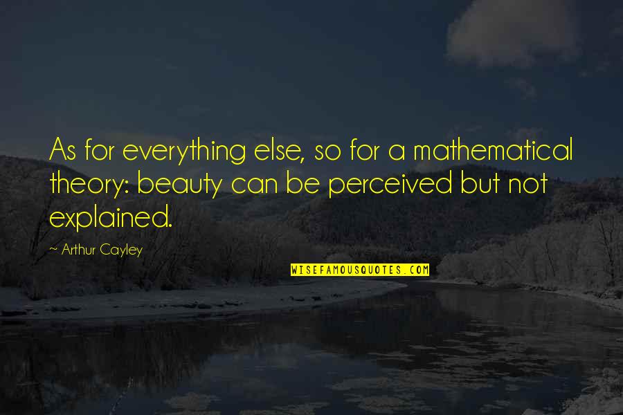 Redovno Skolovanje Quotes By Arthur Cayley: As for everything else, so for a mathematical Redovno Skolovanje Quotes By Arthur Cayley: As for everything else, so for a mathematical