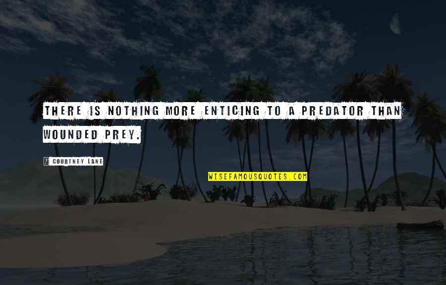 Redressability Standing Quotes By Courtney Lane: there is nothing more enticing to a predator Redressability Standing Quotes By Courtney Lane: there is nothing more enticing to a predator