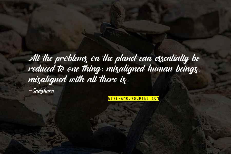 Reduced Quotes By Sadghuru: All the problems on the planet can essentially