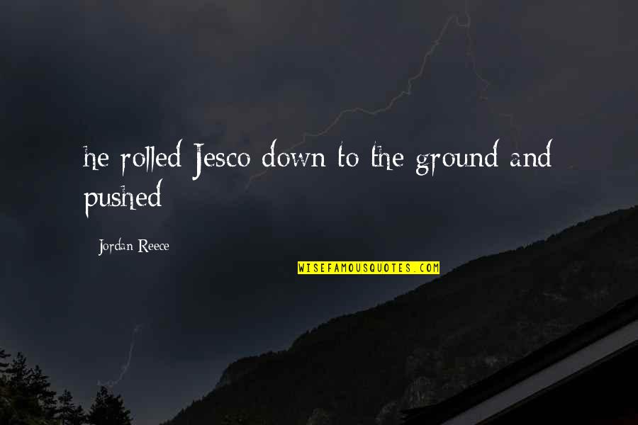 Reece Quotes By Jordan Reece: he rolled Jesco down to the ground and