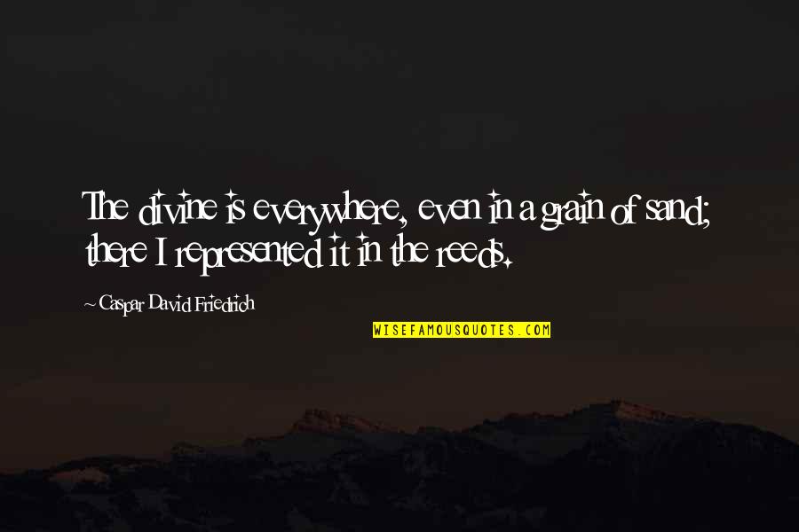 Reeds Quotes By Caspar David Friedrich: The divine is everywhere, even in a grain Reeds Quotes By Caspar David Friedrich: The divine is everywhere, even in a grain
