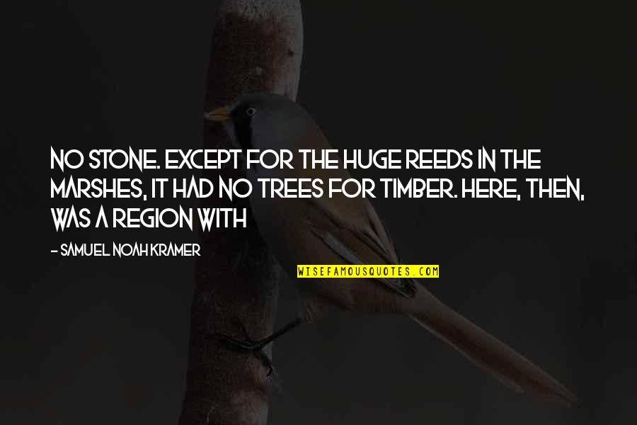 Reeds Quotes By Samuel Noah Kramer: no stone. Except for the huge reeds in Reeds Quotes By Samuel Noah Kramer: no stone. Except for the huge reeds in