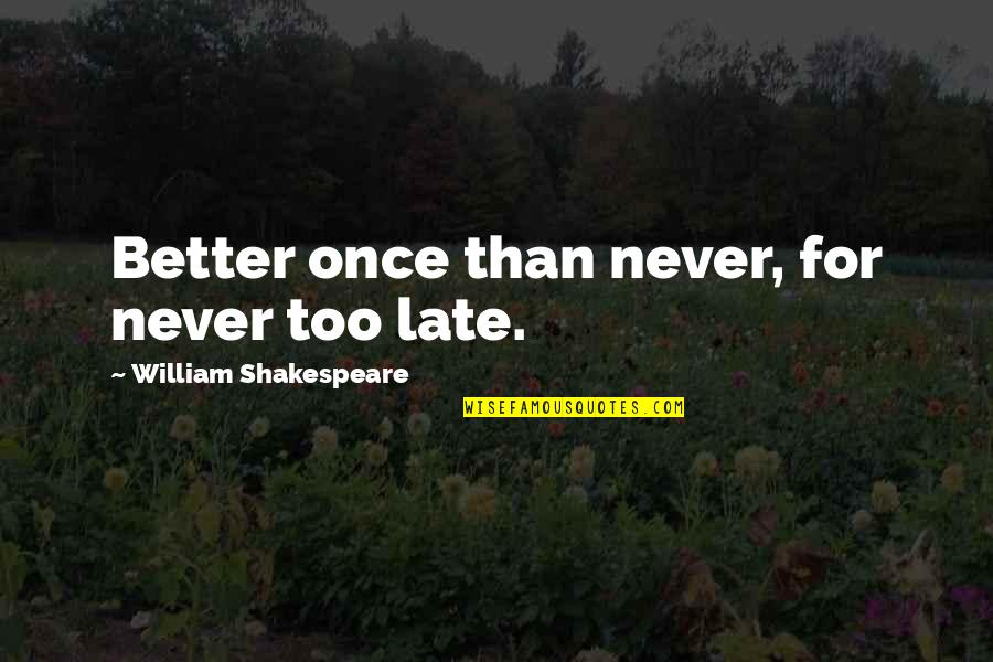 Reexamine Synonym Quotes By William Shakespeare: Better once than never, for never too late. Reexamine Synonym Quotes By William Shakespeare: Better once than never, for never too late.