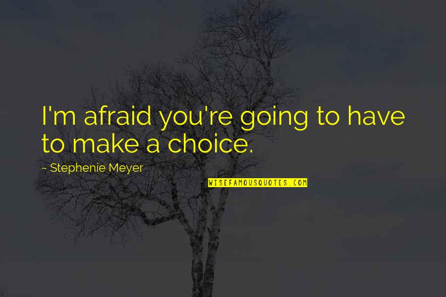 Refacere Dantura Quotes By Stephenie Meyer: I'm afraid you're going to have to make Refacere Dantura Quotes By Stephenie Meyer: I'm afraid you're going to have to make