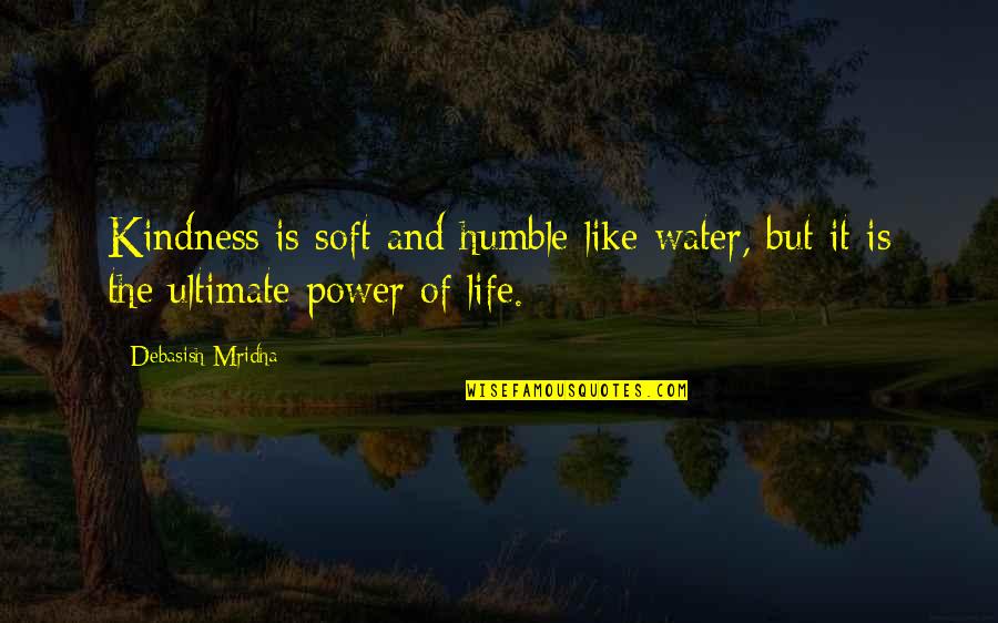 Refaeli Model Quotes By Debasish Mridha: Kindness is soft and humble like water, but