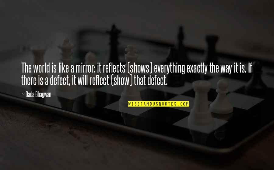 Reflect Quotes And Quotes By Dada Bhagwan: The world is like a mirror; it reflects
