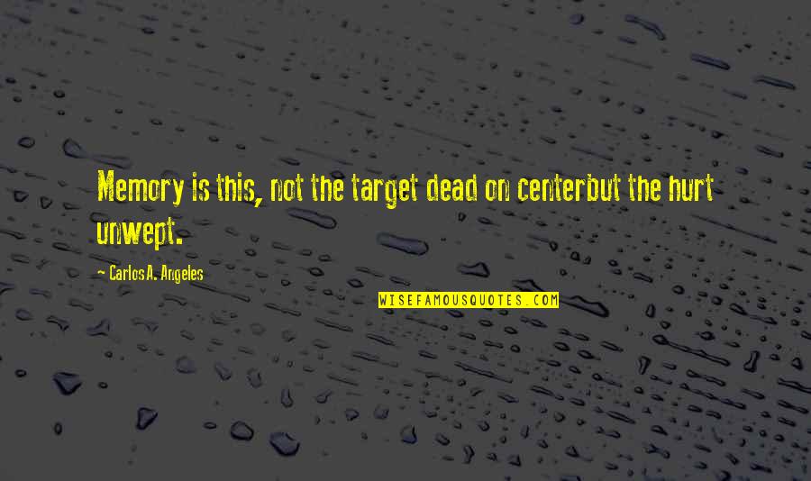 Reflecting On Your Past Quotes By Carlos A. Angeles: Memory is this, not the target dead on