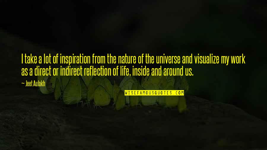 Reflection In Nature Quotes By Jeet Aulakh: I take a lot of inspiration from the