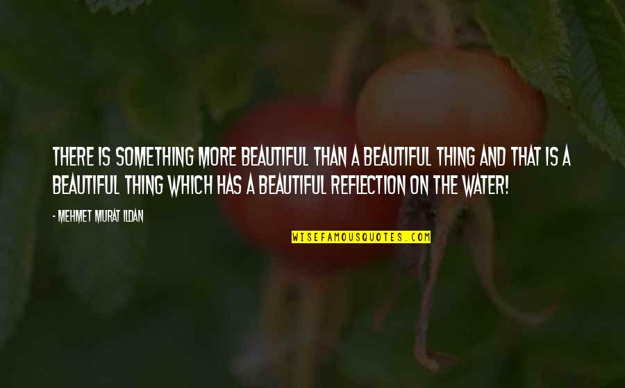 Reflection In The Water Quotes By Mehmet Murat Ildan: There is something more beautiful than a beautiful