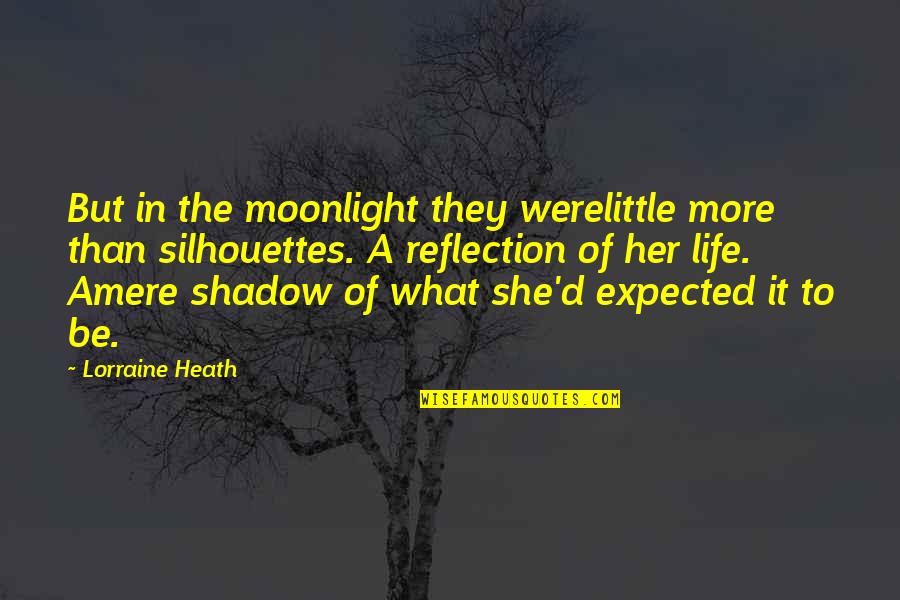 Reflection Of Life Quotes By Lorraine Heath: But in the moonlight they werelittle more than