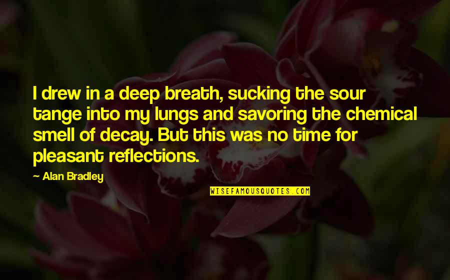 Reflections Quotes By Alan Bradley: I drew in a deep breath, sucking the