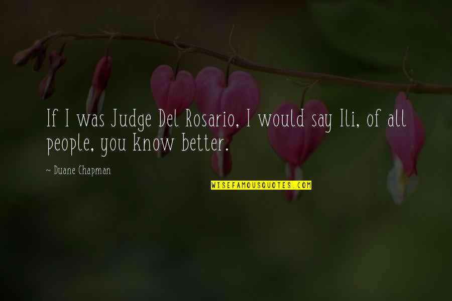 Reflective Thoughts Quotes By Duane Chapman: If I was Judge Del Rosario, I would