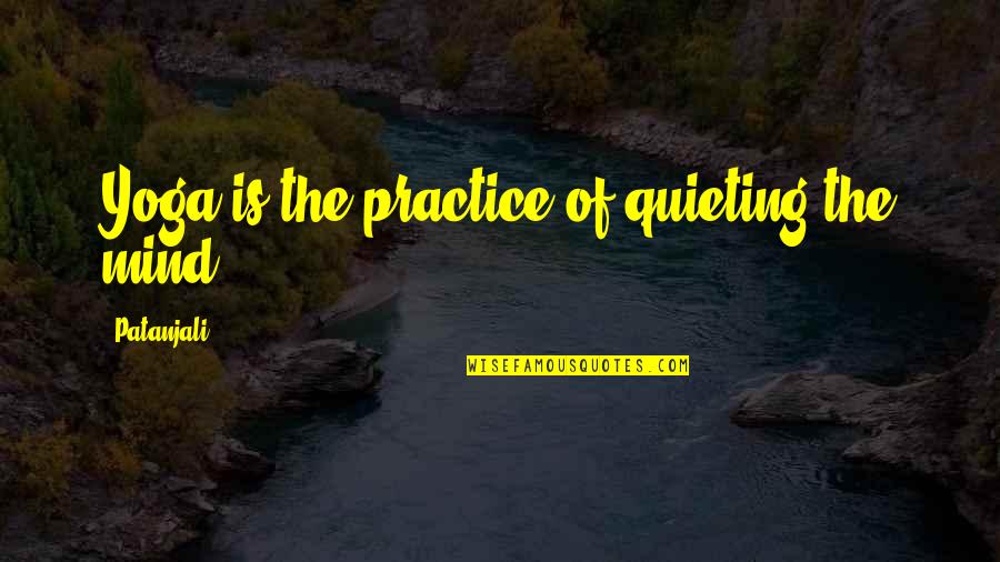 Refletech Quotes By Patanjali: Yoga is the practice of quieting the mind.
