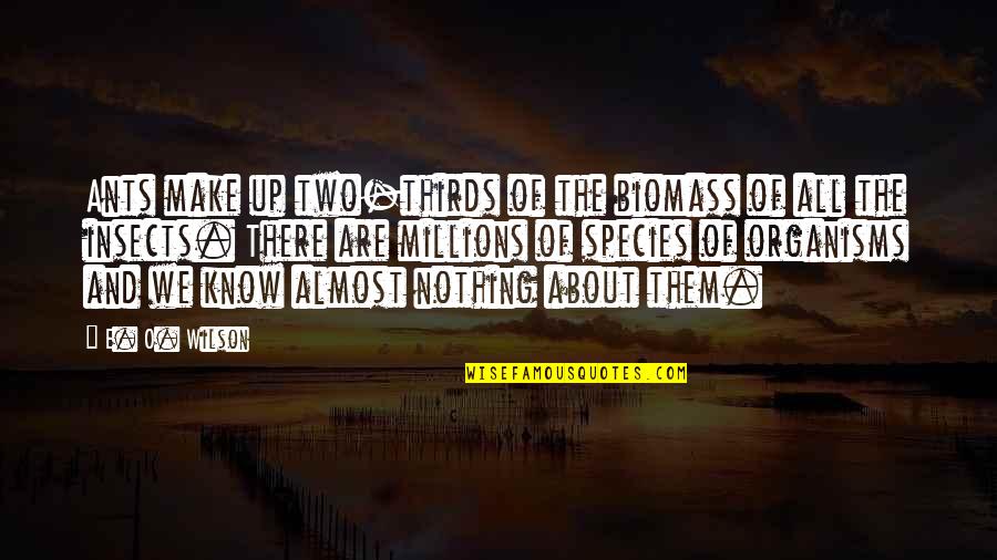 Reflexions Quotidiennes Quotes By E. O. Wilson: Ants make up two-thirds of the biomass of