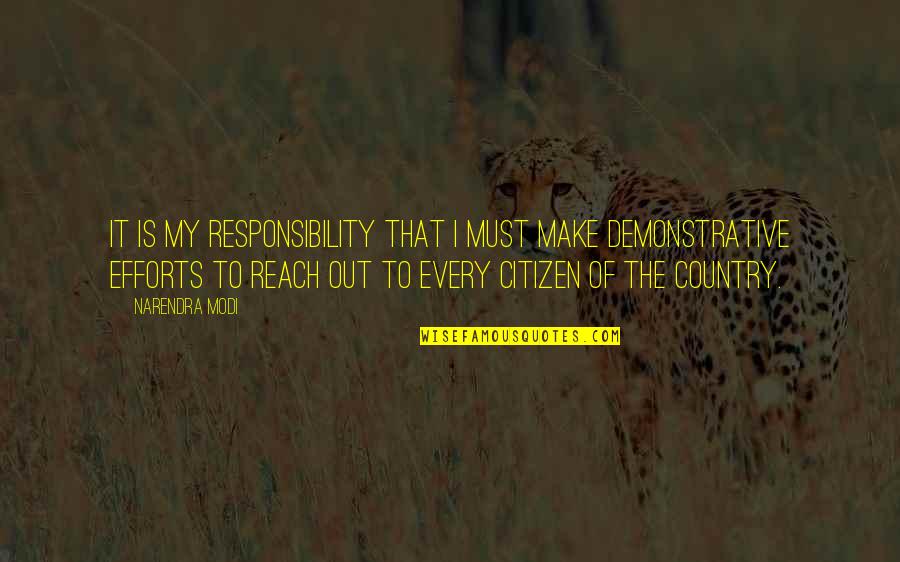 Reflexologist Job Quotes By Narendra Modi: It is my responsibility that I must make Reflexologist Job Quotes By Narendra Modi: It is my responsibility that I must make