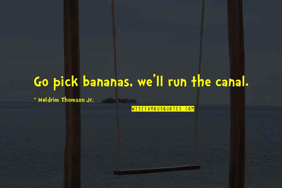 Reflexos Do Bebe Quotes By Meldrim Thomson Jr.: Go pick bananas, we'll run the canal.