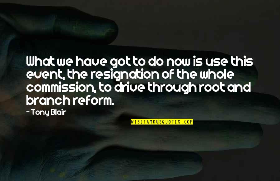 Reform'd Quotes By Tony Blair: What we have got to do now is