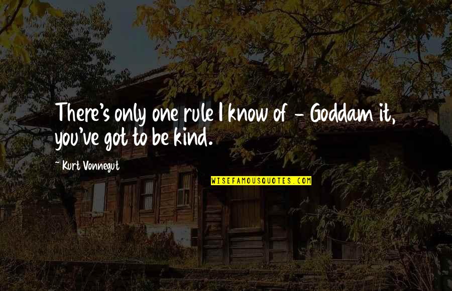 Reframe Thinking Quotes By Kurt Vonnegut: There's only one rule I know of -