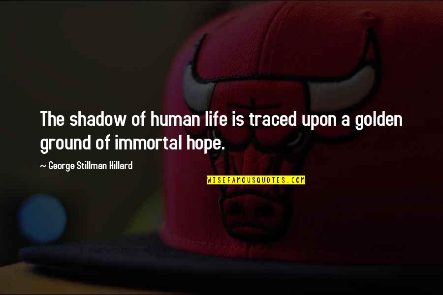 Regaliz En Quotes By George Stillman Hillard: The shadow of human life is traced upon Regaliz En Quotes By George Stillman Hillard: The shadow of human life is traced upon
