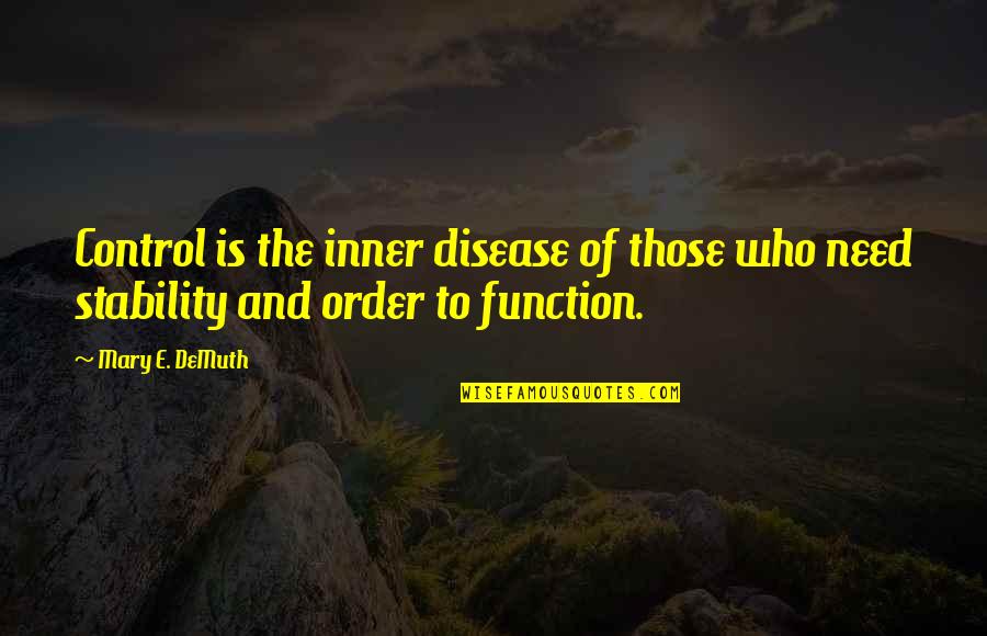 Regardt Roets Quotes By Mary E. DeMuth: Control is the inner disease of those who