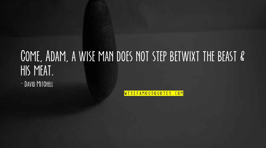 Regazzi Grandcayman Quotes By David Mitchell: Come, Adam, a wise man does not step Regazzi Grandcayman Quotes By David Mitchell: Come, Adam, a wise man does not step